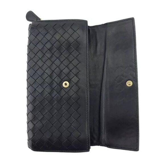 BOTTEGA VENETA Long Wallet Intrecciato Leather Authentic Used - Picture 6 of 10